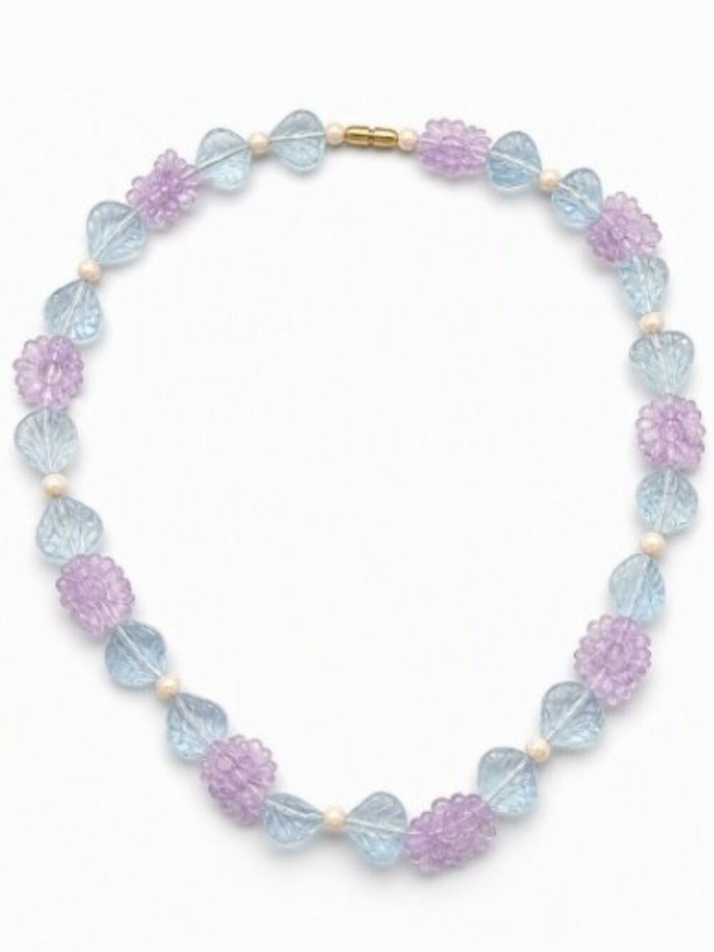 Vintage Avon “Pastel Blossoms” Necklace – 1986 Frosted Lucite Florals - Picture 4 of 8